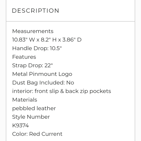 Kate Spade Zippy Convertible Crossbody Bag NWT - Picture 8 of 8